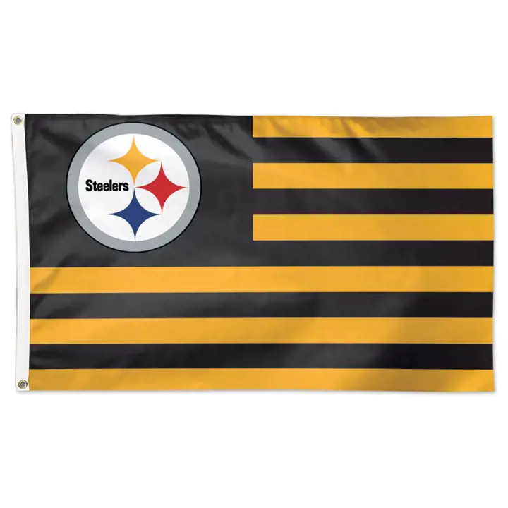 DRAPEAU DE LUXE DES STEELERS 3X5 Drapeau Wincraft noir/or