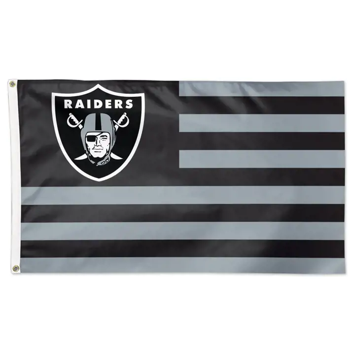 Drapeau de luxe LV Raiders 3X5 Wincraft noir/argent