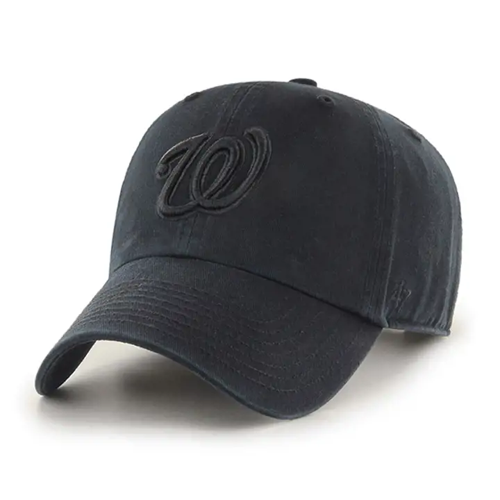 Washington Nationals MLB Black/Black Clean Up NOIR