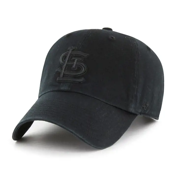 St. Louis Cardinals MLB Casquette réglable noire Clean Up BLK