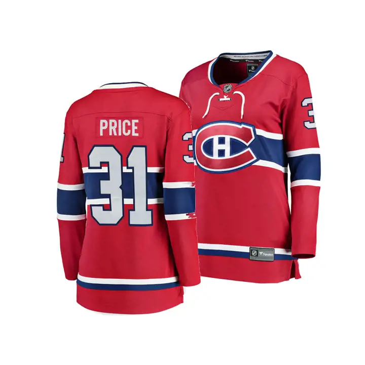 Maillot de hockey des Canadiens de Montréal pour femme, coupe ajustée, Carey Price