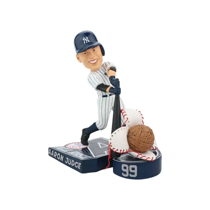 Figurine à tête branlante frappeur puissant des Yankees Aaron Judge BLANC/BLEU MARINE