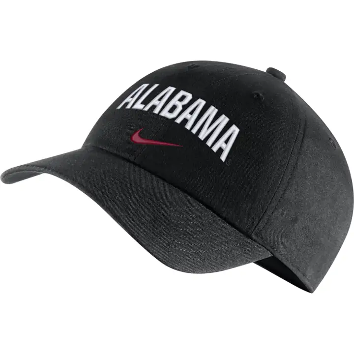 Alabama Crimson Tide H86 Wordmark Swoosh  BLK