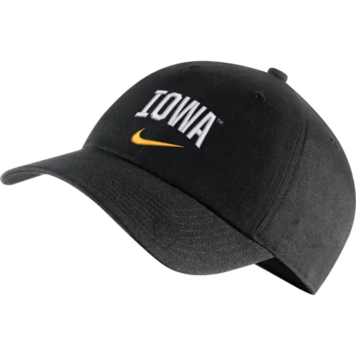 Iowa Hawkeyes H86 Wordmark Swoosh BLK