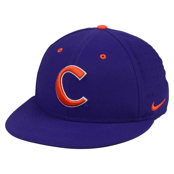 Casquette de baseball ajustée Nike Aerobill True Clemson Tigers NCAA PUR
