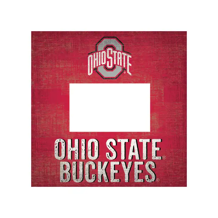 Cadres photo Buckeyes de l'Ohio State 10x10 avec nom de l'équipe ROUGE