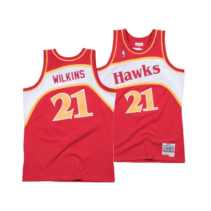 Maillot NBA M&N Swingman HAWKS Dominique Wilkins rouge