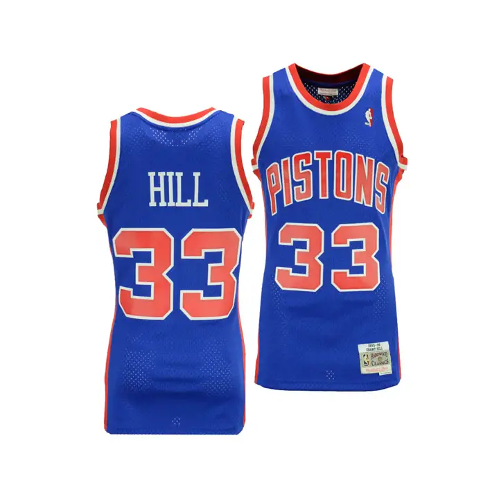 PISTONS NBA Maillot Swingman M&N Grant Hill bleu