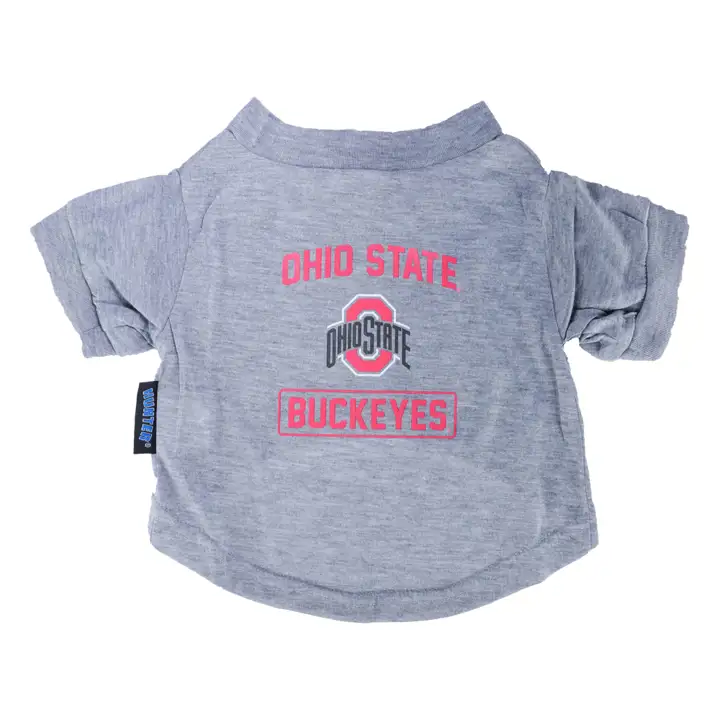 T-shirt Ohio State Buckeyes pour animaux M GRIS