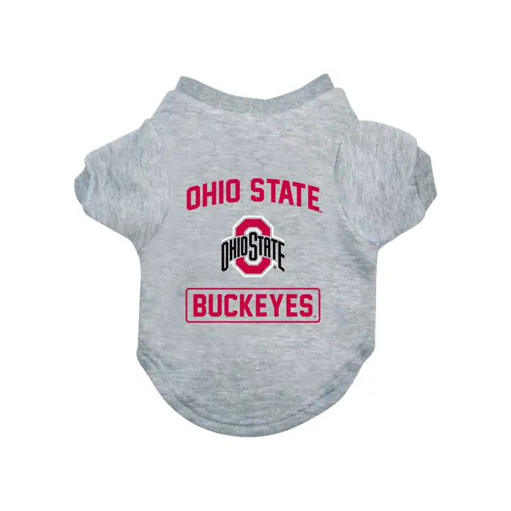 T-shirt Ohio State Buckeyes pour animaux domestiques L gris