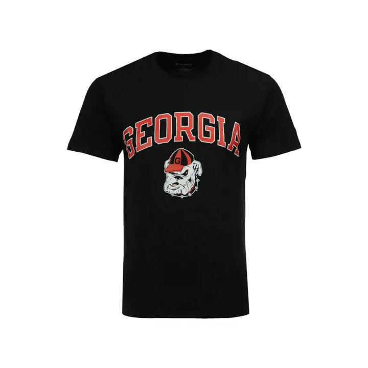T-shirt de taille moyenne NCAA Georgia 2F, noir