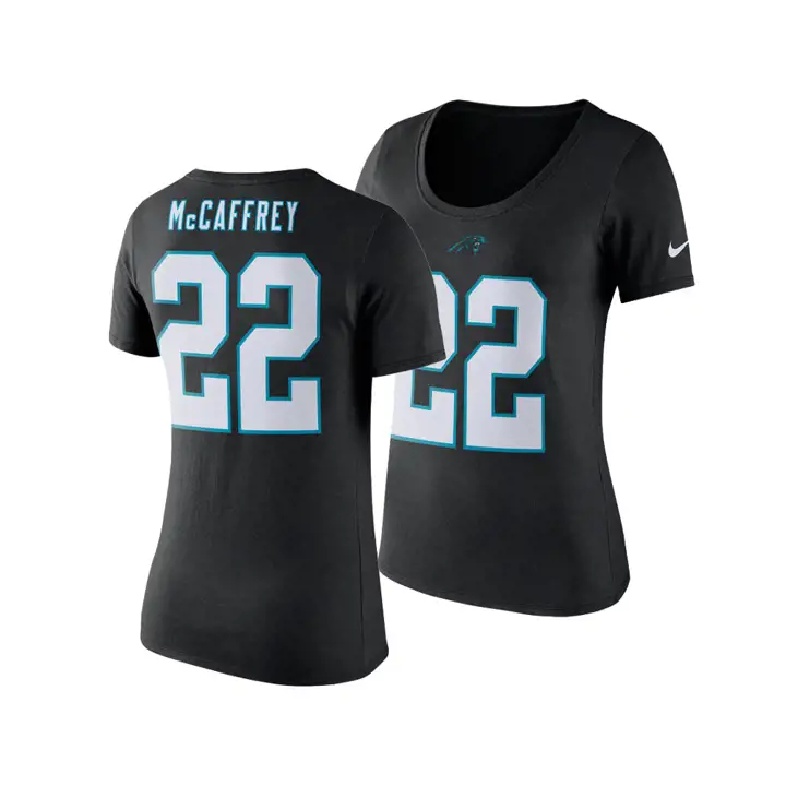 PANTHERS NFL T-shirt Femme "Player Pride" Christian McCaffrey noir