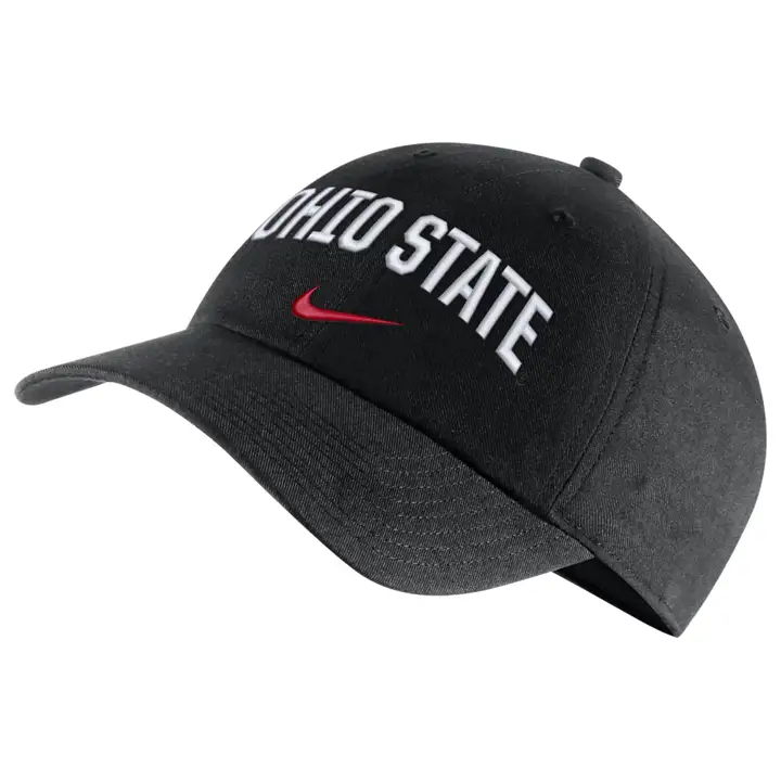 Ohio State Buckeyes H86 Wordmark Swoosh BLK