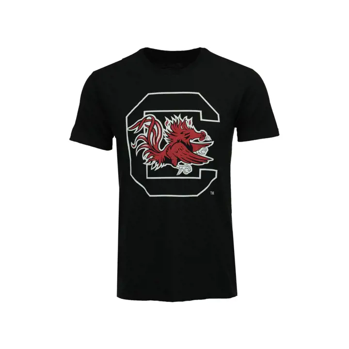 T-shirt S Carolina 2F NCAA grand logo noir