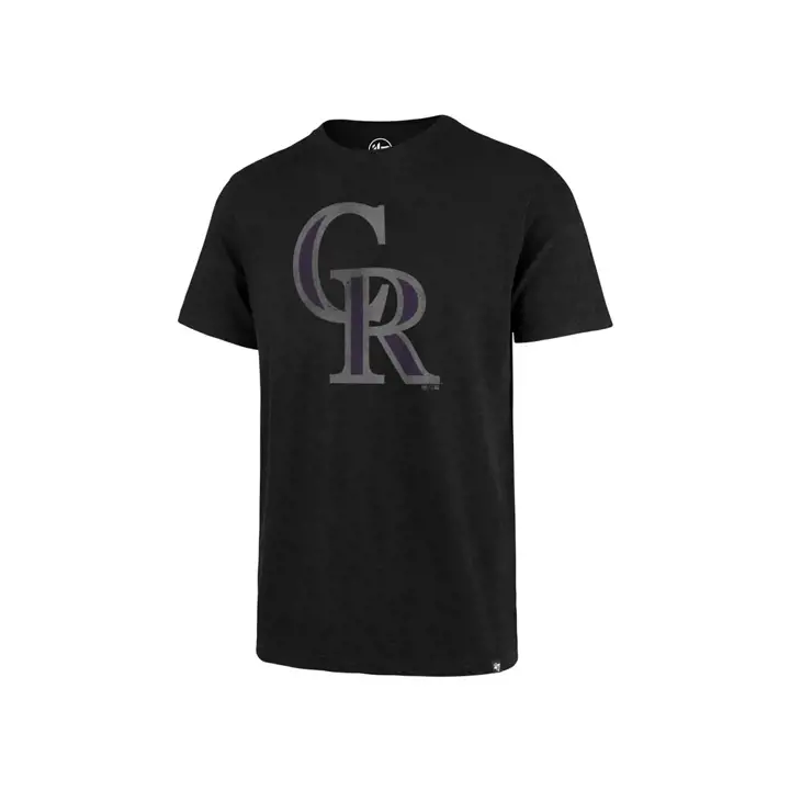 T-shirt Colorado Rockies MLB Scrum Logo bleu CR NOIR