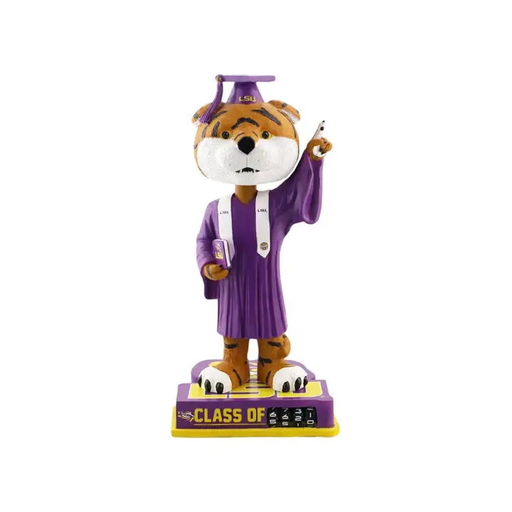 Bobblehead de remise des diplômes de la LSU pur/gl/tgr
