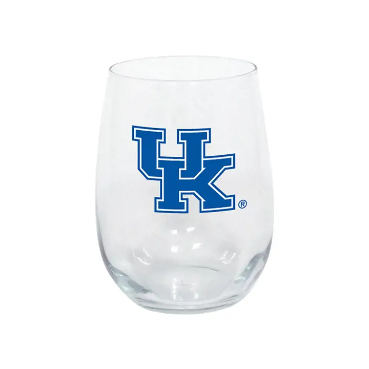 Verre à vin sans pied Kentucky Wildcats transparent