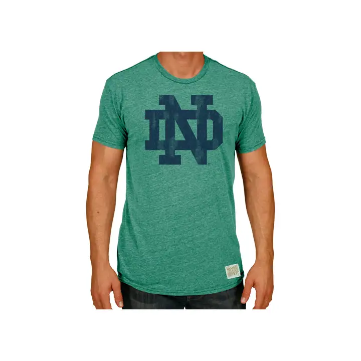T-shirt triblende logo rétro Notre Dame Fighting Irish NCAA homme
