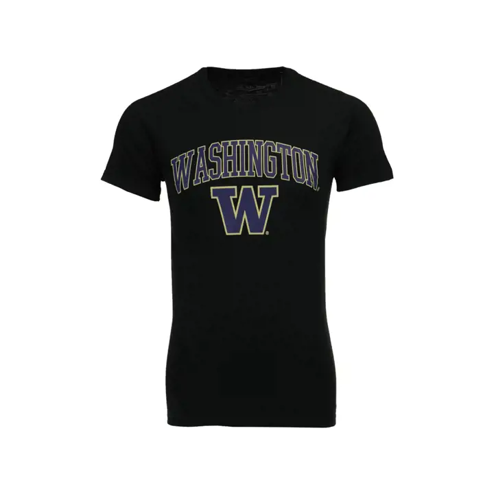 T-shirt Washington Huskies 2F NCAA logo taille moyenne BLK