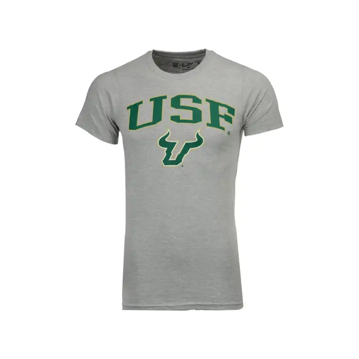 T-shirt à logo mi-taille NCAA South Florida Bulls 2F GRIS