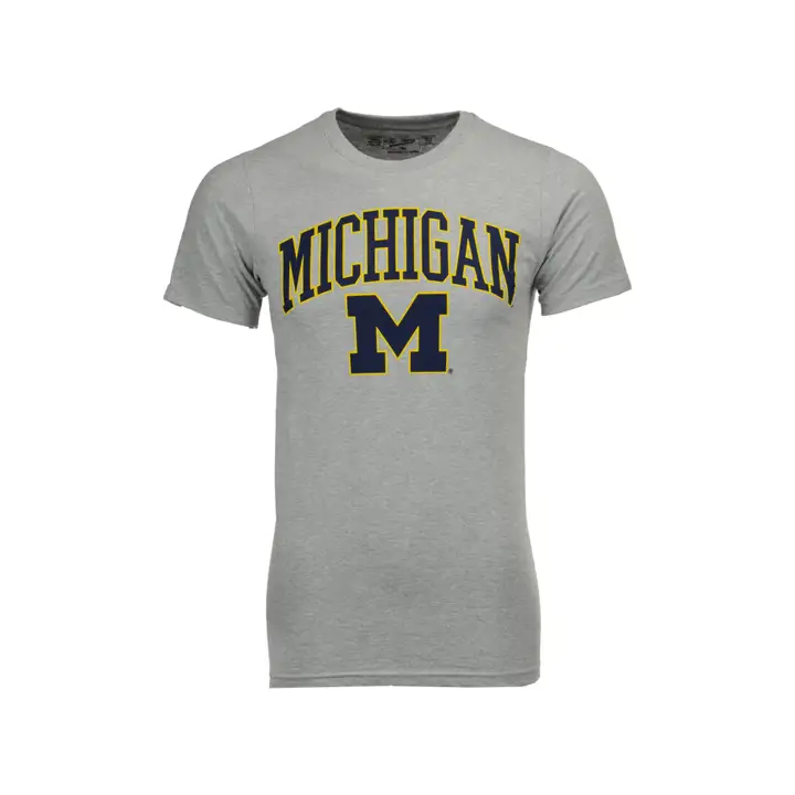 Michigan Wolverines 2F T-shirt NCAA Logo Moyen GRIS