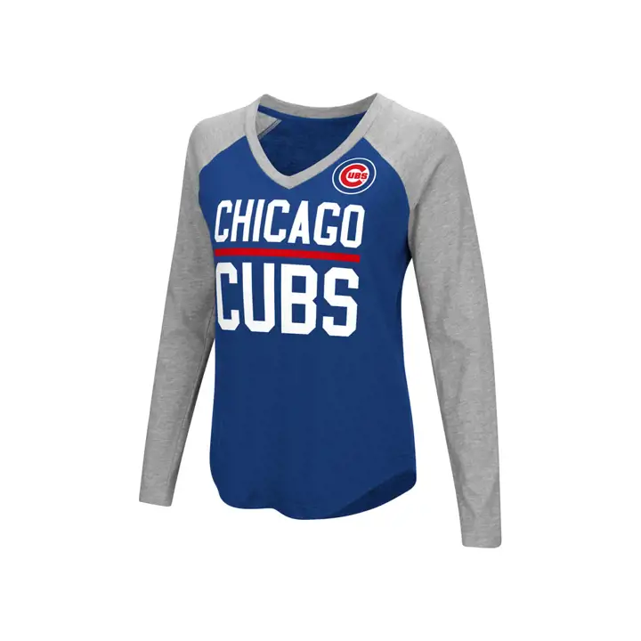 Chicago Cubs MLB Femme Power Hitter Raglan 18 RBL/gris