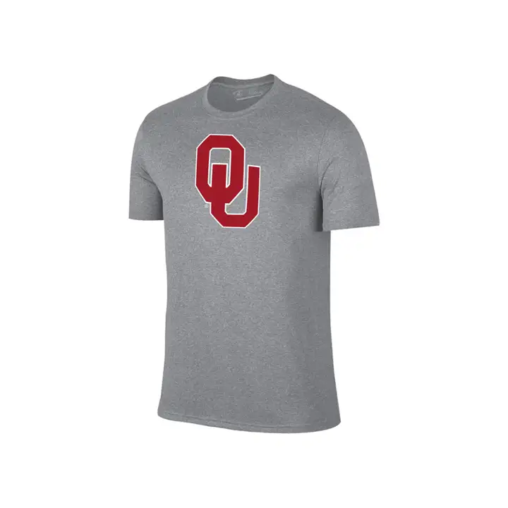 T-shirt à Grand Logo des Sooners de l'Oklahoma 2F NCAA GRIS