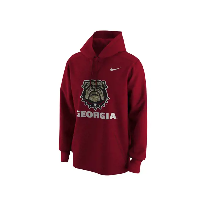 Sweat à capuche logo camouflage NCAA Georgia Bulldogs ROUGE