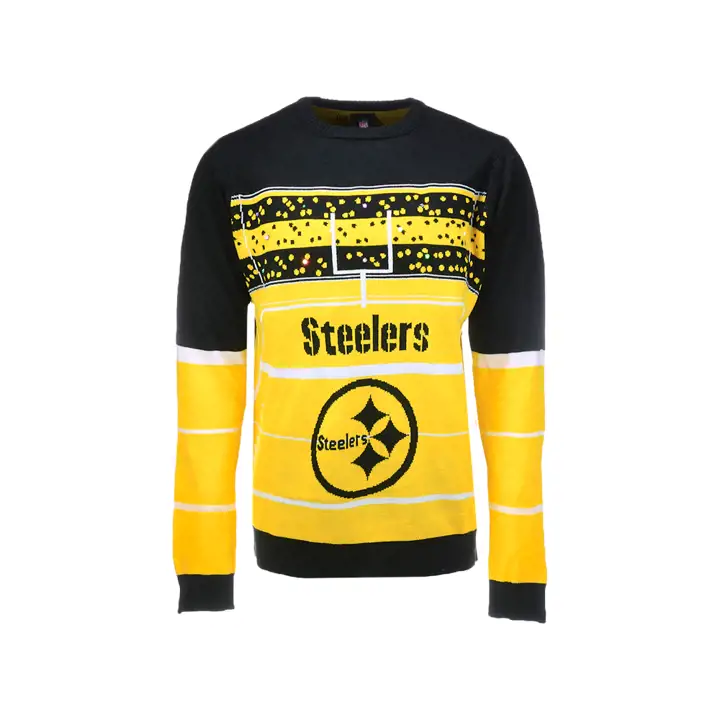 Chandail moche lumineux des Steelers de la NFL 17 noir/jaune