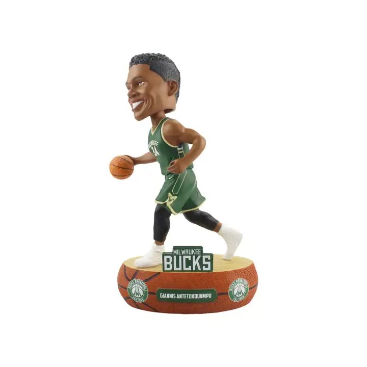 Figurine à tête branlante de Giannis Antetokounmpo des Milwaukee Bucks