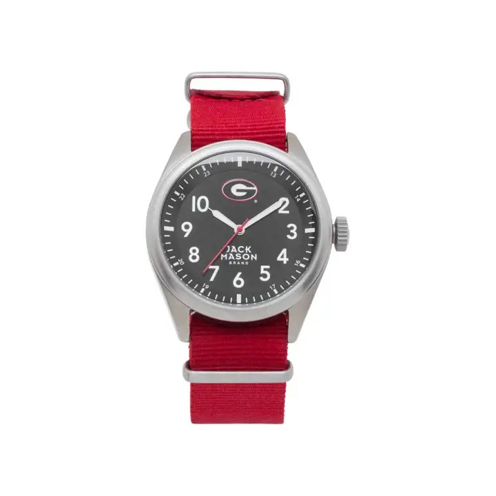 Bracelet Nato uni rouge pour hommes Georgia Bulldogs
