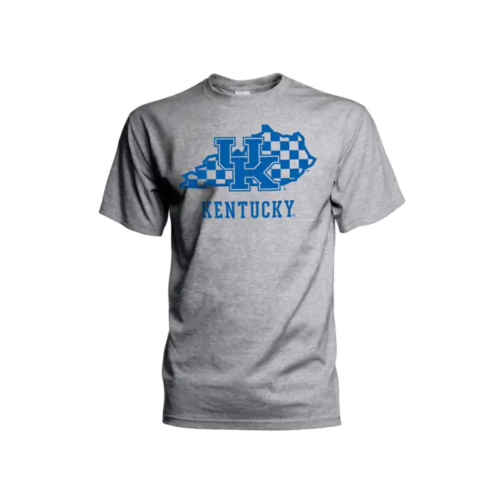 T-shirt ES gris à damier Kentucky Wildcats NCAA