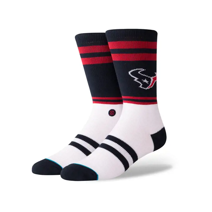 Chaussettes d'équipage Houston Texans NFL Logo BLEU MARINE/blanc/ROUGE