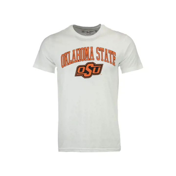 T-shirt blanc Oklahoma State Cowboys 2F NCAA à logo moyen
