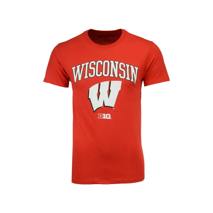T-shirt Wisconsin Badgers 2F NCAA Logo taille moyenne ROUGE