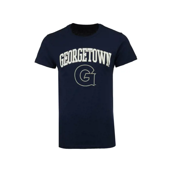 T-shirt avec logo de taille moyenne de la NCAA Georgetown Hoyas 2F MARINE