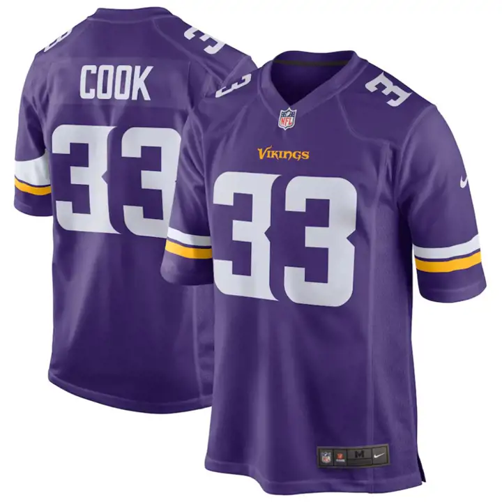 Maillot de match NFL enfant Vikings Dalvin Cook violet