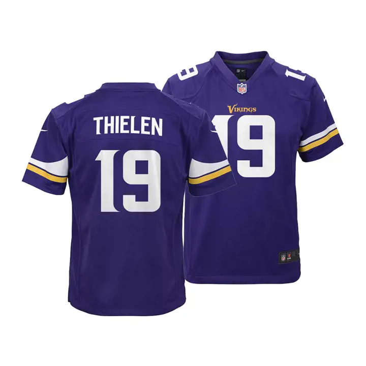Maillot de jeu pour jeunes VIKINGS NFL Adam Thielen violet
