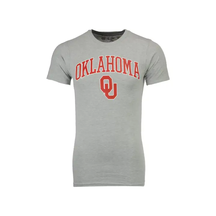 T-shirt à logo mi-taille Oklahoma Sooners 2F NCAA GRIS