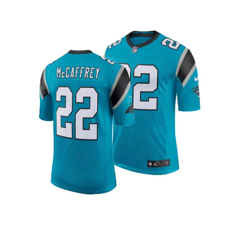 Maillot NFL Panthers édition limitée Christian McCaffrey bleu