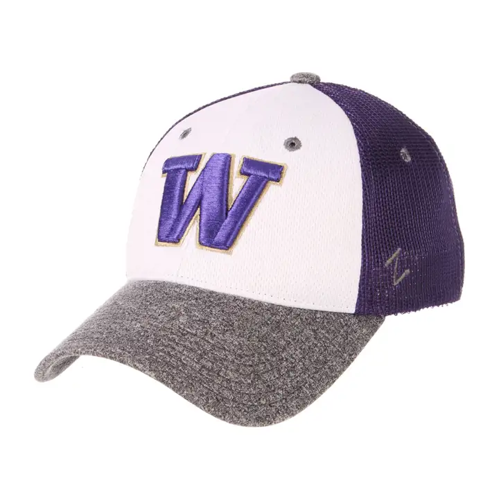 Washington Huskies NCAA League Meshback Flex BLANC/G-Foncé/VIO
