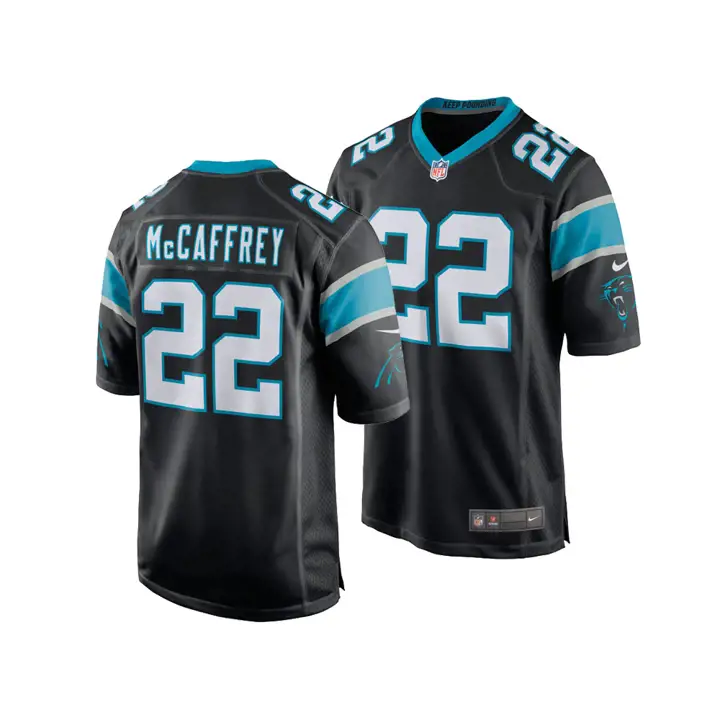 Maillot de match NFL enfant PANTHERS Christian McCaffrey noir