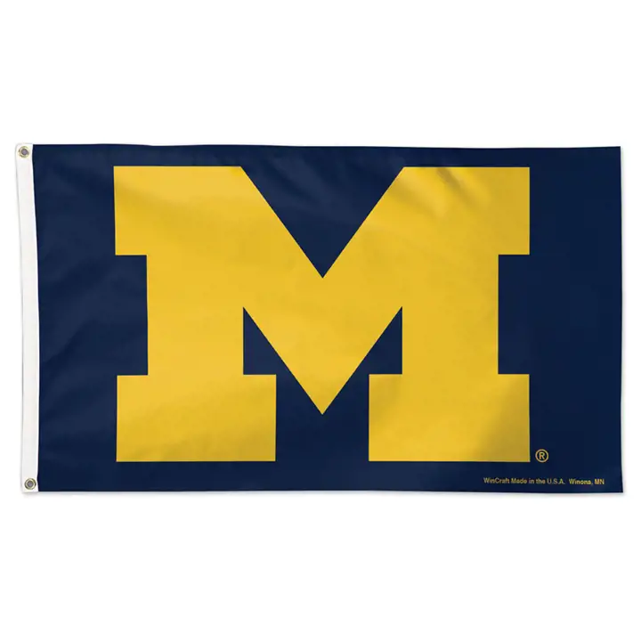 Michigan DELUXE DRAPEAU 3X5 Wincraft marine/jaune