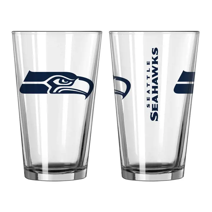 Verre à pinte transparent Seahawks pour les jours de match