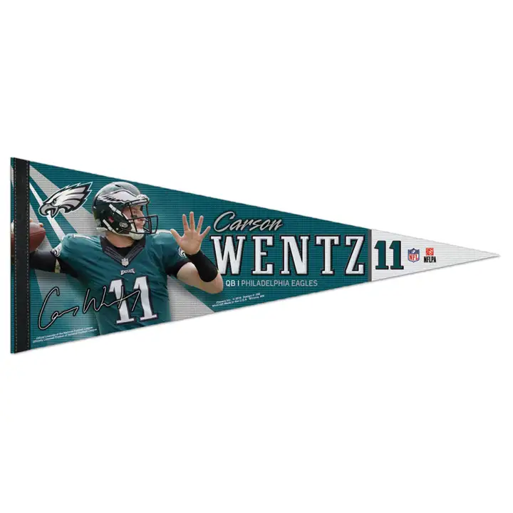Drapeau Carson Wentz (EAGLES 12x30), vert