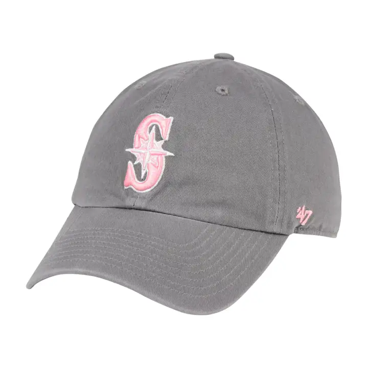 Seattle Mariners MLB Casquette Clean Up Gris Foncé Rose DKGRY/pnk