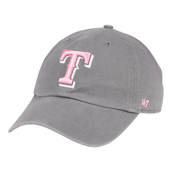 Texas Rangers MLB Gris Foncé Rose Clean Up DKGRY/pnk