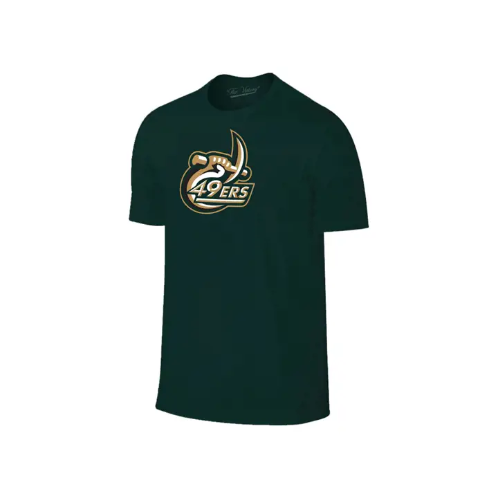 T-shirt à grand logo UNC Charlotte 49ers 2F NCAA GRN