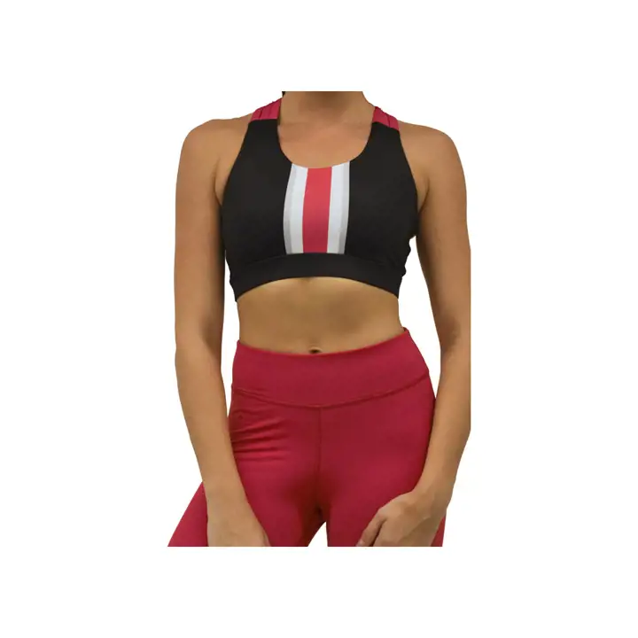 Soutien-gorge de sport Ohio State Buckeyes NCAA Bend Active, noir/rouge