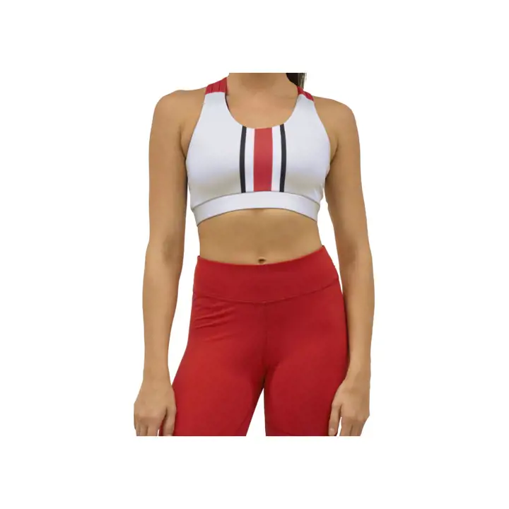 Soutien-gorge de sport actif Ohio State Buckeyes NCAA Bend GRIS/rouge